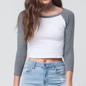 Tillys Cropped Baseball Tee